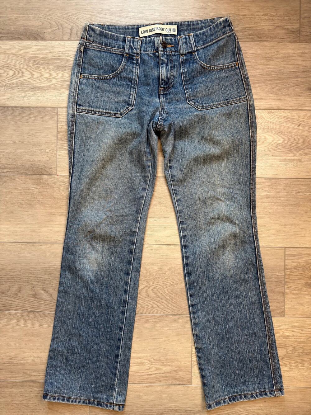 Y2K 2000's Gap Vintage Low Rise Bootcut Casual Blue Cotton Jeans 6R
